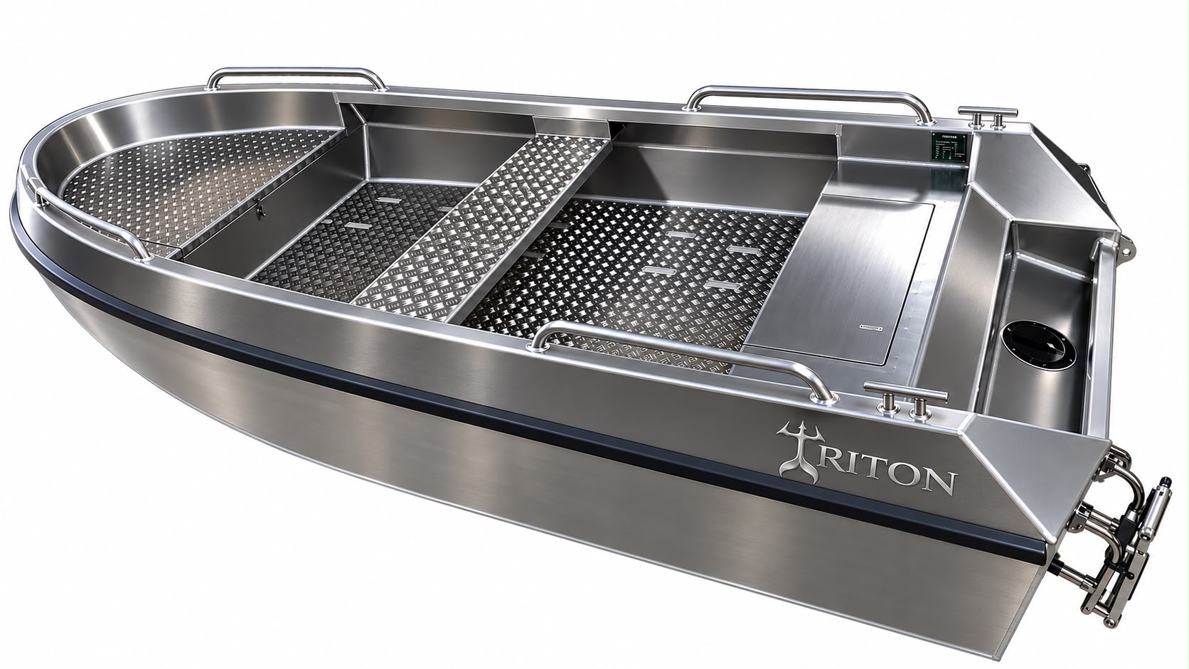 Triton 450 interieur en aluminium vloer